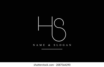 SH, HS, S, H abstract letters logo monogram