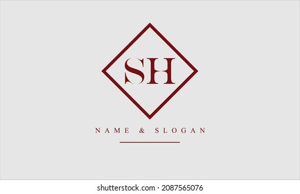 SH, HS, S, H abstract letters logo monogram