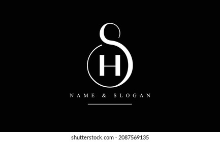 SH, HS, S, H abstract letters logo monogram