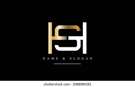 SH, HS, S, H abstrakte Buchstaben Logo-Monogramm