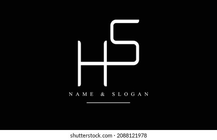 SH, HS, S, H abstract letters logo monogram