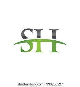 SH initial company green swoosh logo