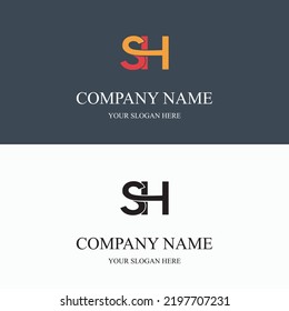 SH initial letter Logo Clothing modern minimalist urban creative Fashion brand Luxury Logo template. SH business monogram streetwear photography boutique apparel versatile Modern concept Logo.