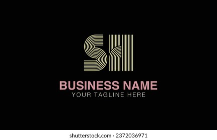 SH initial logo | initial based abstract modern minimal creative logo, vector template image. luxury logotype , real estate homie . typography . initials 