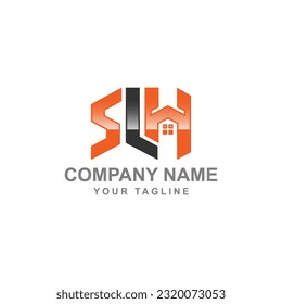 SH letter creative real estate letter logo vector.EPS 10