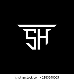 SH letter logo creative design with vector graphic