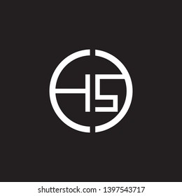 SH Letter logo design. Initial letter logo template vector