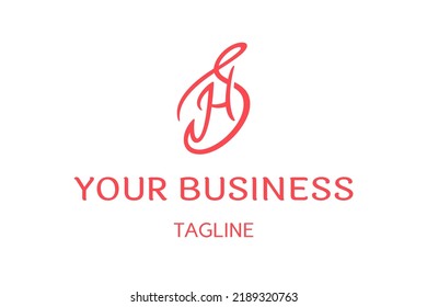 SH letter logo design, monogram, initial, icon, symbol, perfect for luxury brands in beauty, fashion, or lifestyle. This design conveys sophistication and exclusivity, enhancing brand appeal.