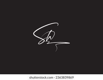 SH letter logo design and monogram logo
