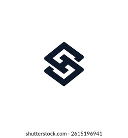 SH letter logo design template elements. S Modern abstract digital alphabet letter logo illustration