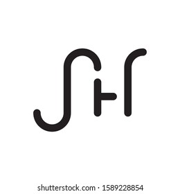 SH letter logo template vector icon design