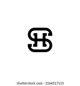 sh letter logo vector illustration