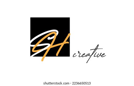 Letras SH diseño creativo del logotipo del tipo de letra moderno