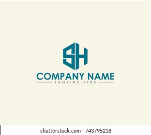 Sh Logo Design Stock Vector (royalty Free) 743795218 