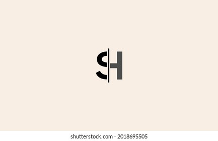 SH logo letter design. HS logo monogram initials letter concept. SH icon logo design