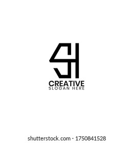 SH logotype vektor, Logo S H Buchstabe Initial für Firma