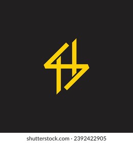 sh overlap power line linked logo vector 