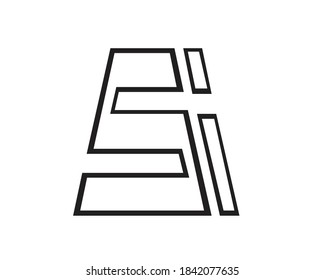 sh and si logo designs and monogram logos