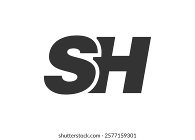 SH Techno Editable Font Logo For Corporate Branding. Bold, Futuristic Design With Unique Typographic Ideas. Minimal Custom Type And Dynamic Letter Variations For Promotion, Printing, And Book Titles