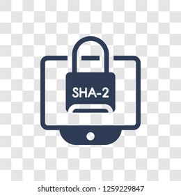Sha 2 icon. Trendy Sha 2 logo concept on transparent background from Cryptocurrency economy and finance collection