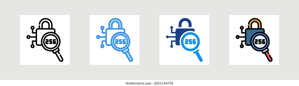 Sha 256 Icon Collection Set Vários Estilos