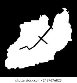 Sha Tin district map, administrative division of Hong Kong. Vector illustration.