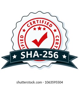 SHA-256 Certified label illustration