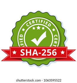 SHA-256 Certified label illustration