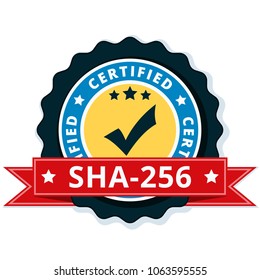 SHA-256 Certified label illustration