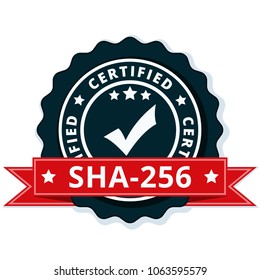 SHA-256 Certified label illustration