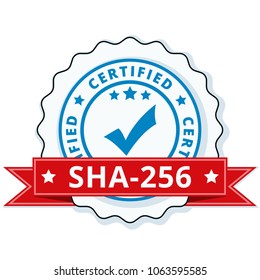 SHA-256 Certified label illustration