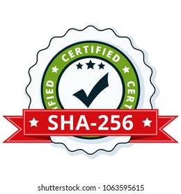 SHA-256 Certified label illustration