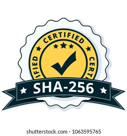 SHA-256 Certified label illustration