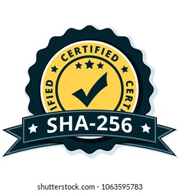 SHA-256 Certified label illustration