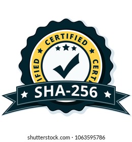 SHA-256 Certified label illustration