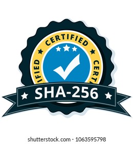 SHA-256 Certified label illustration