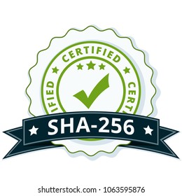 SHA-256 Certified label illustration