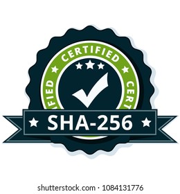 SHA-256 Certified label illustration