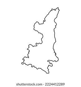 Shaanxi province map, administrative divisions of China. Vector illustration.
