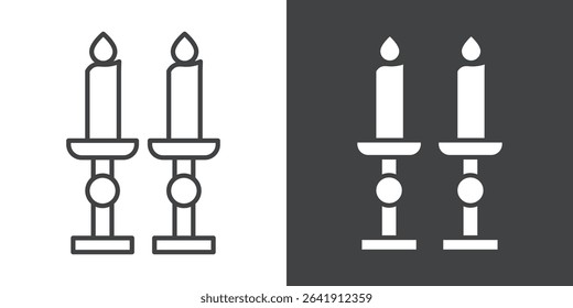 shabbat candle icon symbol illustration logo