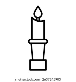 shabbat candles icon Simple thin line stroke