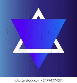  Shabat Shalom concepto. Vector, estrella judía con velas, estrella de David, tradición.