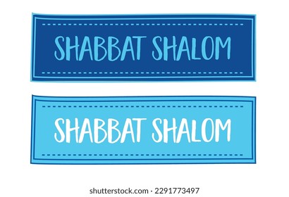 Shabbat Shalom stickers. Jewish. Vector. 