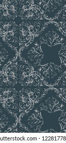shabby abstract damask seamless vector victorian pattern wallpapper