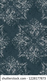 shabby abstract damask seamless vector victorian pattern wallpapper