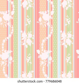 shabby background with floral ornament