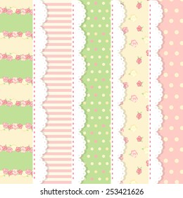 shabby chic. 5 backgrounds