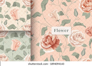 shabby chic beautiful flowers pattern