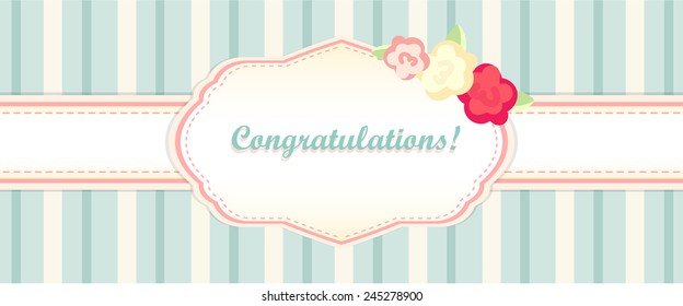 shabby chic. congratulation card