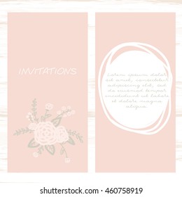 shabby chic, Elegant vintage background. For a wedding or a holiday with space for text. Delicate flowers on a pink background